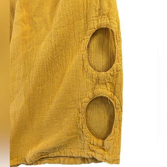 Oh My Gauze! Cloud Pant Size 1 Mustard Yellow Cropped Lightweight Lagenlook Boho - Picture 2 of 8